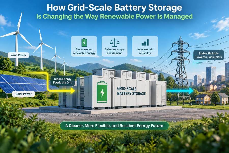 ๐ How Grid-Scale Battery Storage Is Changing the Way Renewable Power Is Managed
