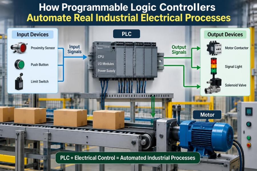 📶 How Programmable Logic Controllers Automate Real Industrial Electrical Processes