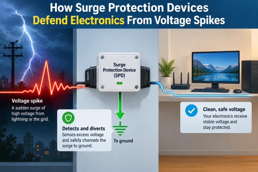 🛡️ How Surge Protection Devices Defend Electronics From Voltage Spikes