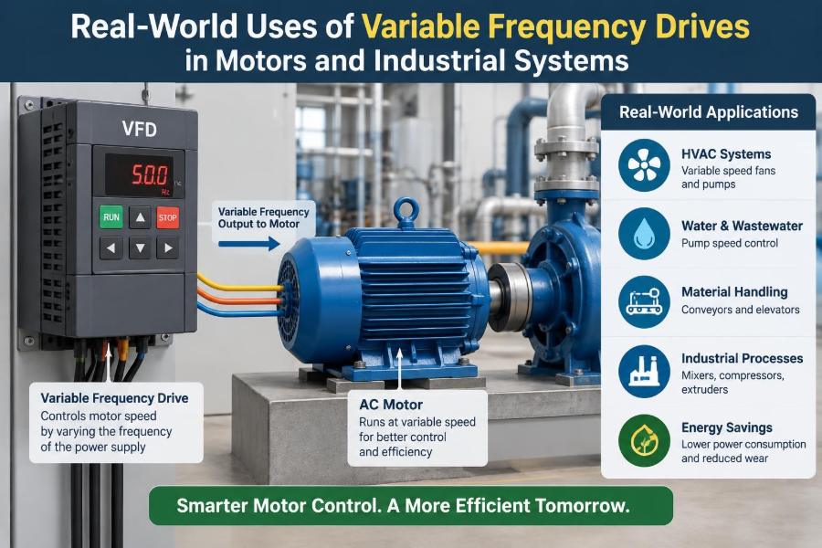 ⚡ Real-World Uses of Variable Frequency Drives in Motors and Industrial Systems
