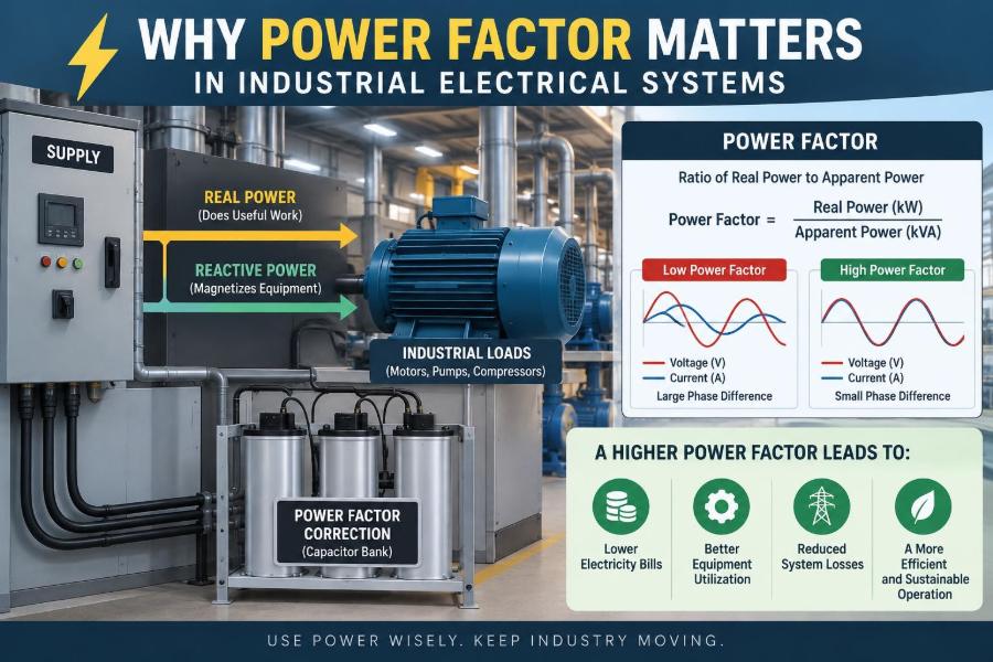 ⚡ Why Power Factor Matters in Industrial Electrical Systems