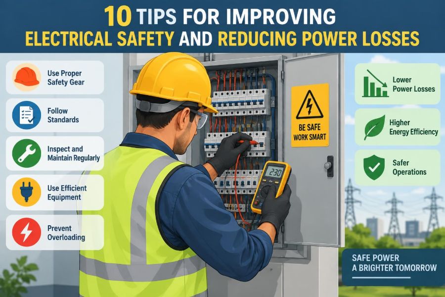 ⚡ 10 Tips for Improving Electrical Safety and Reducing Power Losses