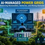 ⚡ AI-Managed Power Grids: How Intelligent Systems Are Balancing Renewables, Batteries, and Rising Demand