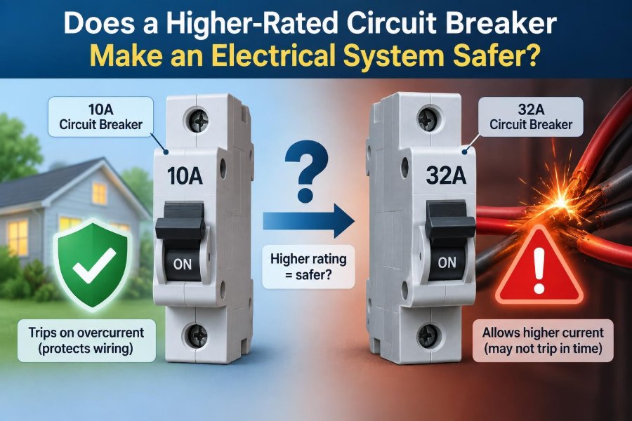 ⚡ Does a Higher-Rated Circuit Breaker Make an Electrical System Safer?