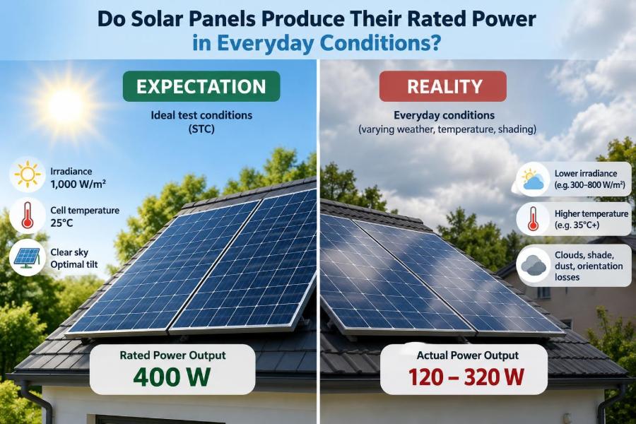 ⚡ Expectation vs Reality: Do Solar Panels Produce Their Rated Power in Everyday Conditions?