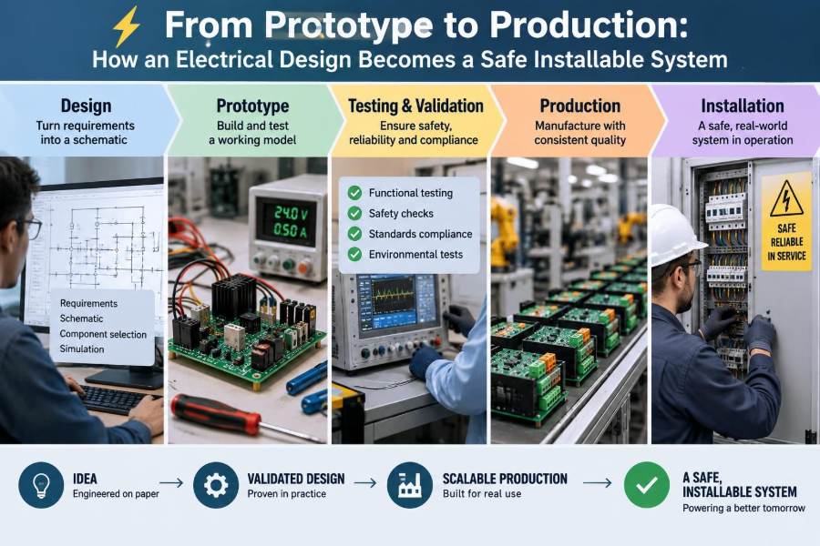 ⚡ From Prototype to Production: How an Electrical Design Becomes a Safe Installable System