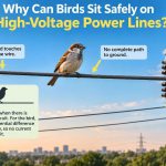 ⚡ Have You Ever Wondered Why Birds Can Sit Safely on High-Voltage Power Lines?