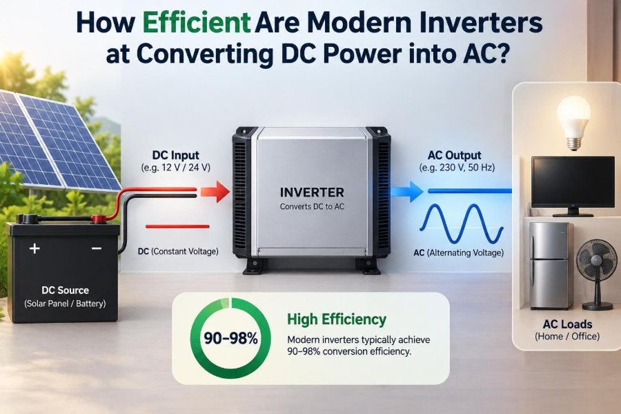 ⚡ How Efficient Are Modern Inverters at Converting DC Power into AC?