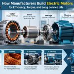⚡ How Manufacturers Build Electric Motors for Efficiency, Torque, and Long Service Life