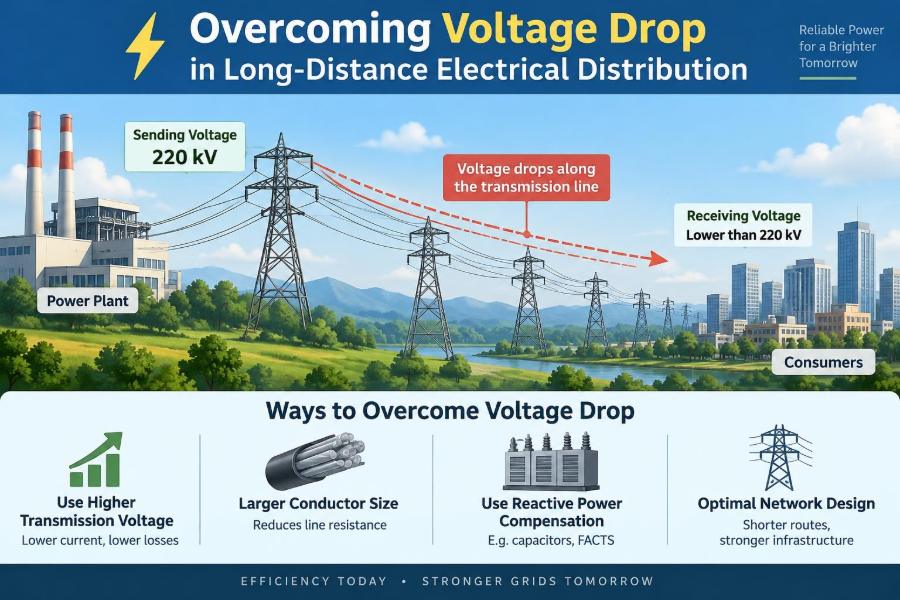 ⚡ Overcoming Voltage Drop in Long-Distance Electrical Distribution