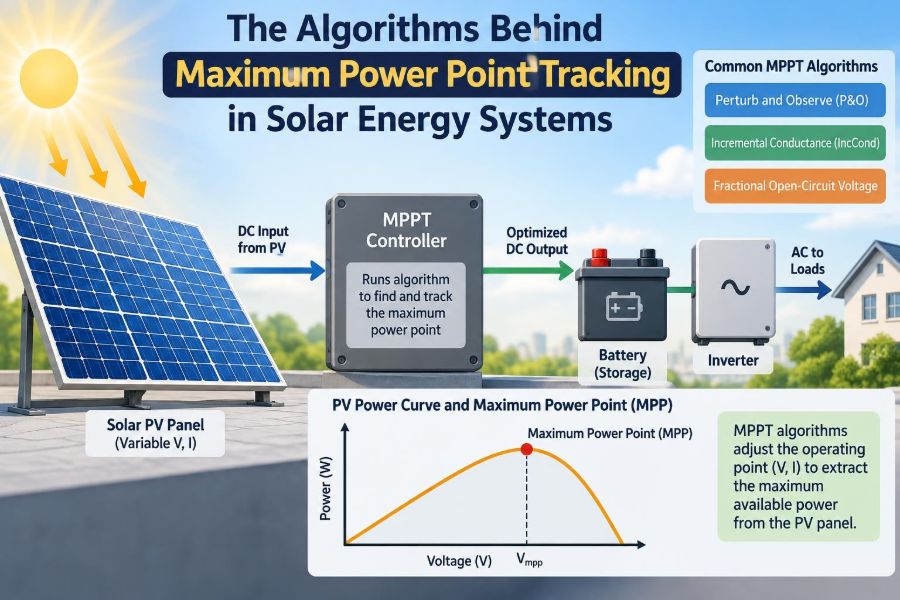 ⚡ The Algorithms Behind Maximum Power Point Tracking in Solar Energy Systems