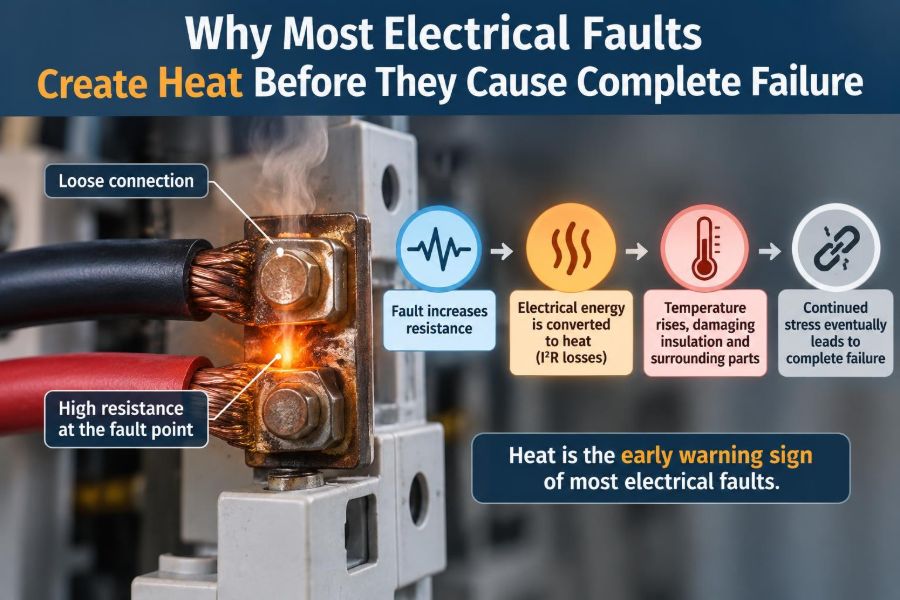 ⚡ Why Most Electrical Faults Create Heat Before They Cause Complete Failure
